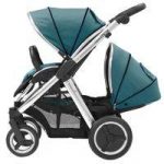BabyStyle Oyster Max 2 Vogue Mirror Finish Tandem Stroller-Teal