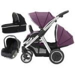 BabyStyle Oyster Max 2 Vogue Mirror Finish Tandem 3in1 Travel System-Damson
