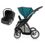 BabyStyle Oyster Max 2 Vogue Black Finish 2in1 Travel System-Teal