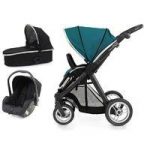 BabyStyle Oyster Max 2 Vogue Black Finish 3in1 Travel System-Teal
