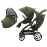 egg® Gun Metal Frame Tandem 2in1 Pram System-Forest Green + Free Seat Liner of Your Choice worth 30!