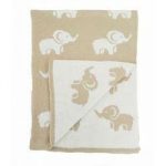 Kiddies Kingdom Deluxe Elephant Pram Blanket-Beige