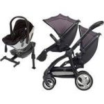 egg® Gun Metal Frame Tandem 2in1 Travel System-Storm Grey + Free Seat Liner of Your Choice worth 30!