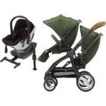 egg® Gun Metal Frame Tandem 2in1 Travel System-Forest Green + Free Seat Liner of Your Choice worth 30!