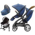egg® Gun Metal Frame Tandem 3in1 Travel System-Petrol Blue + Free Seat Liner of Your Choice worth 30!