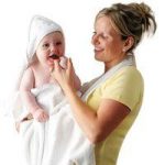 ClevaMama Splash & Wrap Baby Bath Towel-White