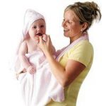 ClevaMama Splash & Wrap Baby Bath Towel-Pink