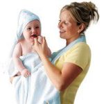 ClevaMama Splash & Wrap Baby Bath Towel-Blue