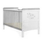 OBaby Winnie the Pooh Dreams & Wishes Cot Bed-White with Grey Trim (New)