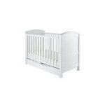 Izziwotnot Tranquility Cot Bed With Under Bed Drawer & Cot Top Changer-White