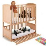The Bunkcot 3-in-1 Convertible Bunk Cot-Beech (New) + 2 Free Mattresses worth 60!