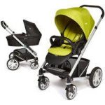 Joie Chrome Plus Silver Frame 2in1 Pram System-Green !Free Carrycot Worth 100!
