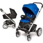 Joie Chrome Plus Silver Frame 2in1 Pram System-Electric Blue !Free Carrycot Worth 100!