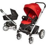 Joie Chrome Plus Silver Frame 2in1 Pram System-Tomato Red !Free Carrycot Worth 100!