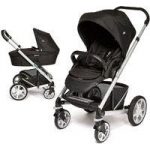 Joie Chrome Plus Silver Frame 2in1 Pram System-Black Carbon !Free Carrycot Worth 100!
