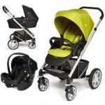 Joie Chrome Plus Silver Frame 3in1 Travel System-Green !Free Carrycot Worth 100!