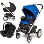 Joie Chrome Plus Silver Frame 3in1 Travel System-Electric Blue !Free Carrycot Worth 100!
