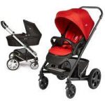 Joie Chrome Plus 2in1 Black Frame Pram System-Tomato Red !Free Carrycot Worth 100!