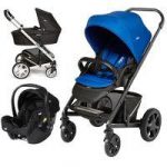 Joie Chrome Plus Black Frame 3in1 Travel System-Electric Blue !Free Carrycot Worth 100!