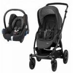 Maxi Cosi Stella 2in1 Cabriofix Travel System With Matching Carseat-Black Raven (NEW 2016)
