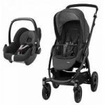 Maxi Cosi Stella 2in1 Pebble Travel System With Matching Carseat-Black Raven (NEW 2016)