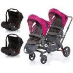 ABC-Design Zoom Tandem Travel System With 2 Risus Car Seat-Grape