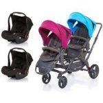 ABC-Design Zoom Tandem Travel System With 2 Risus Car Seat-Water/Grape