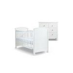 Izziwotnot Tranquility 2 Piece Roomset-White (Cot Bed & Chest)