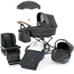 BabyStyle Prestige Classic Chassis Travel System-Black Knight