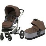 Britax Affinity 2 White Chassis Pram System-Wood Brown (New) !Free Carrycot Worth 120!