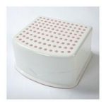 Tippitoes Step Up Stool-White/Pink Trim