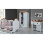 Obaby B is for Bear 3pc Double Roomset-White with Pine Trim (New)