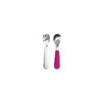 Oxo Tot Fork and Spoon Set-Raspberry