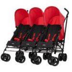 Obaby Mercury Triple Stroller-Black/Red (New)